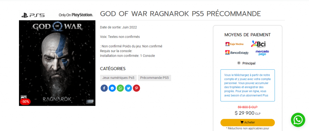 La date de sortie de God of War Ragnarok a peut-être fuité 1 Capture decran 2022 02 26 084313