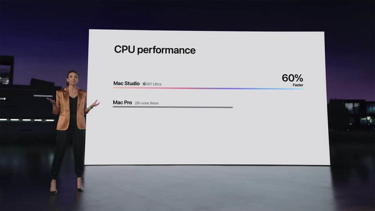 Tout ce qu'Apple vient d'annoncer : Mac Studio, iPhone SE, iPad Air 4 mac studio cpu performance 768x768 1