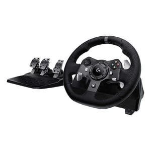 Promo 1731 Logitech G920 Driving Force Volant de Course avec Pédales,  Xbox Series X|S, Xbox One, PC - Noir