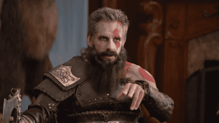 La vidéo de God Of War Ragnarok montre Ben Stiller en train de jouer son rôle de Kratos. vlcsnap 2022 11 01 17h27m38s428