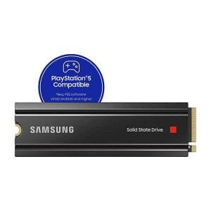 Promo 1700 Samsung 980 PRO MZ-V8P2T0CW | Disque SSD Interne NVMe M.2, PCIe 4.0, 2 To, Dissipateur de chaleur inclus - Compatible PS5