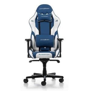 DXRacer Gladiator Series Chaise Gaming, Simili Cuir, Bleu-Blanc