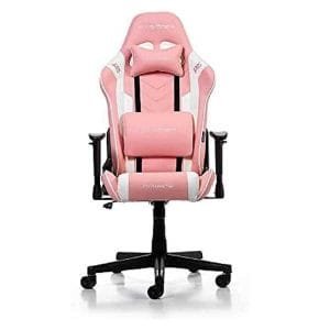 Promo 1640 DXRacer Prince Series Chaise Gaming, Simili Cuir, Rose-Blanc