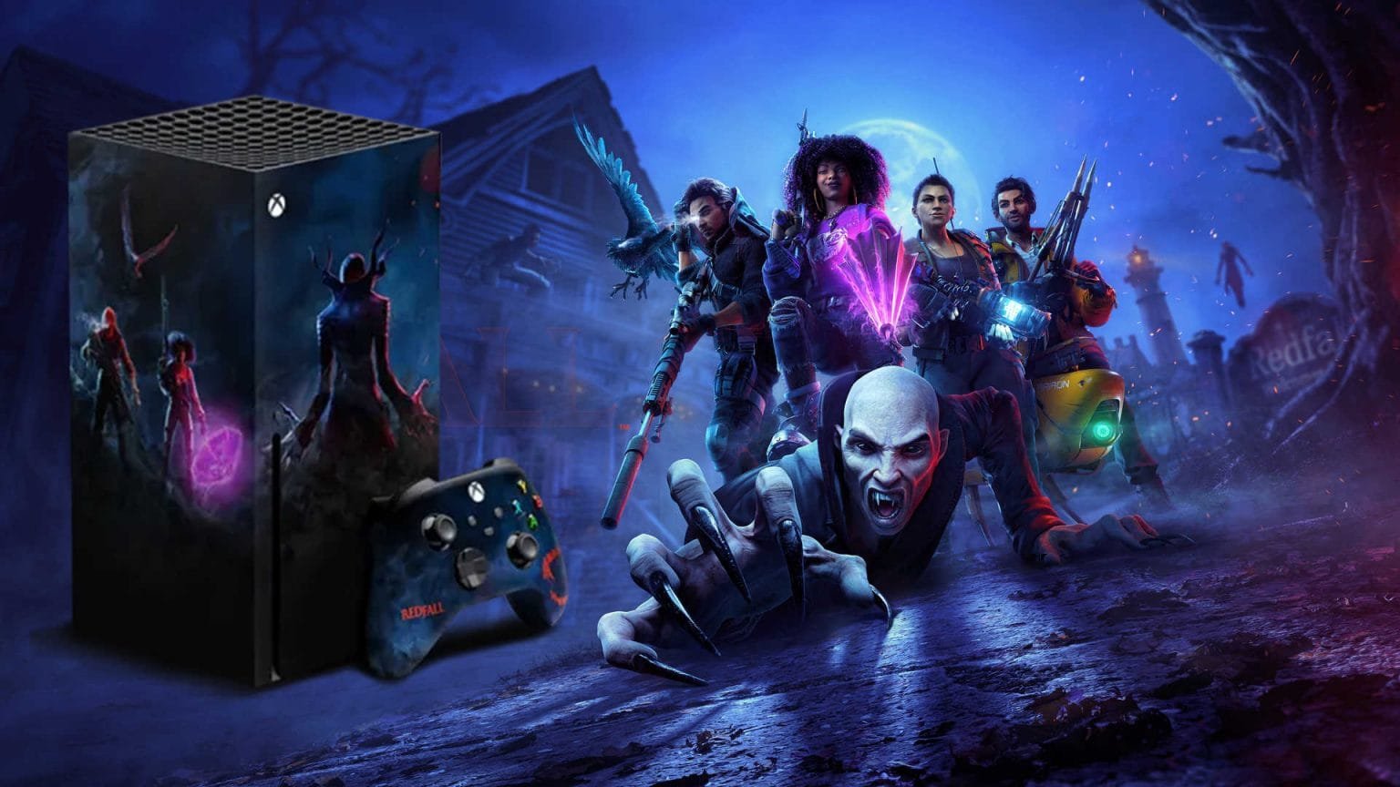 Gagnez une Xbox Series X personnalisée par Bethesda, en jouant à ce jeu interactif gratuit de Redfall. Redfall est un futur jeu d'action-aventure développé par Arkane Austin et édité par Bethesda Softworks. Le jeu utilisera le moteur Unreal Engine et devrait sortir sur Xbox Series X et Series S ainsi que Microsoft Windows le 2 mai 2023