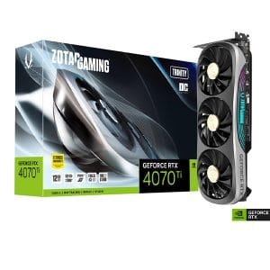 Avec son tout nouveau design aérodynamique, la ZOTAC GAMING GeForce RTX 4070 Ti Trinity OC utilise le GPU de jeu le plus avancé au monde, doté de l'architecture NVIDIA Ada Lovelace et du DLSS 3. En utilisant les technologies de refroidissement de pointe dérivées du modèle phare, la Trinity OC a le punch nécessaire pour offrir aux joueurs les meilleurs FPS dans les titres les plus récents.