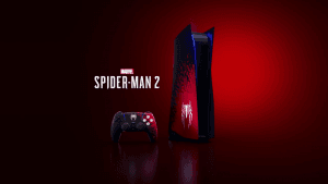 Sony dévoile console PS5 Marvel’s Spider-Man 2 Limited Edition et la manette DualSense Sony dévoile console PS5 Marvel's Spider-Man 2 Limited Edition et la manette DualSense