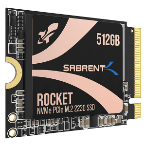 Sabrent 2230 M.2 NVMe Gen4 512Go SSD Interne, Compatible avec Steam Deck, Surface Pro, PC