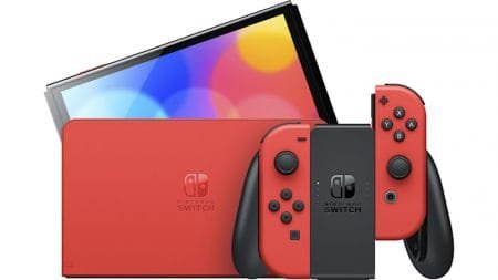 112872 nintendo switch oled model mario red edition front dock joy con 1200x675 1