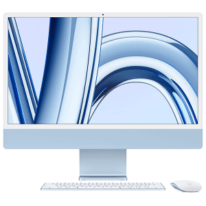 Apple 2023 iMac avec Puce M3 , Bleu : CPU 8 cœurs, GPU 10 cœurs, 24 Pouces, 8 Go de mémoire , 512 Go SSD