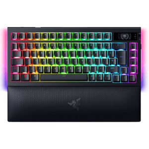 Razer BlackWidow V4 Pro 75% - Clavier Gaming sans Fil et remplaçable à Chaud - écran OLED