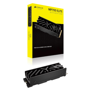 Découvrez le SSD PCIe 5.0 MP700 Elite de Corsair : Performances Élevées et Polyvalence 1 Corsair MP700 Elite 2 to PCIe 5.0 x4 NVMe M.2 SSD – Dissipateur Thermique en Aluminium Inclus