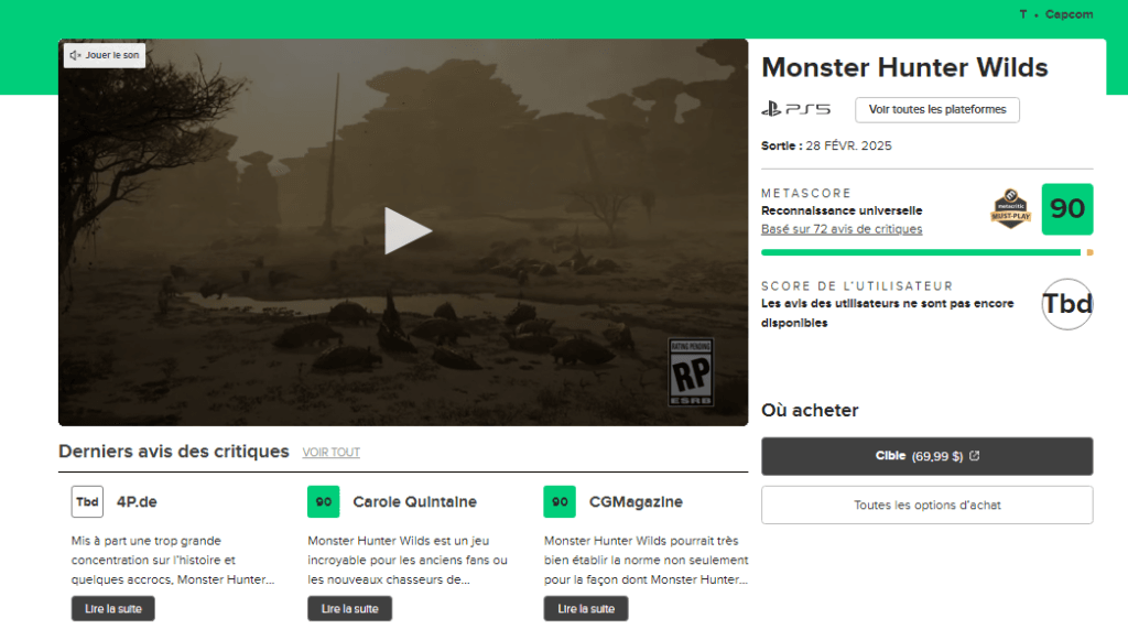 Monster Hunter Wilds : un succès critique avec un gameplay amélioré et une immersion totale 4 image 8