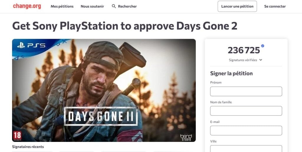 Days Gone 2 : une pétition frôle les 240 000 signatures, les fans réclament leur suite 1 day gone