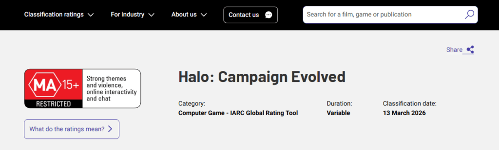 Halo: Campaign Evolved classé MA 15+ en Australie, un remake plus mature que Halo Infinite ? 1 Halo: Campaign Evolved classé MA 15+ en Australie, un remake plus mature que Halo Infinite ?
