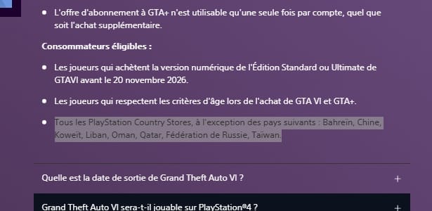 GTA 6 ne sortirait pas dans certains pays, dont la Russie et la Chine