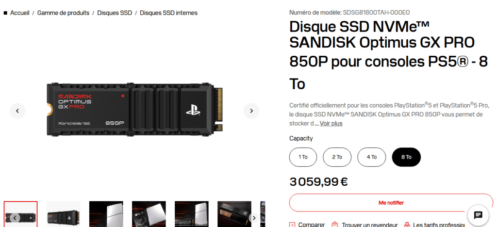 Ce SSD PS5 de 8 To coûte plus de 3 000 euros 1 Ce SSD PS5 de 8 To coûte plus de 3 000 euros