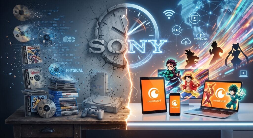 Après la PlayStation, Sony s’attaque aux disques de Crunchyroll : la fin du physique s’accélère