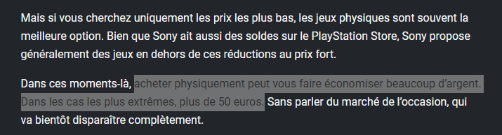 PlayStation : les jeux physiques peuvent coûter jusqu’à 50 € de moins que les versions numériques 1 PlayStation : les jeux physiques peuvent coûter jusqu’à 50 € de moins que les versions numériques