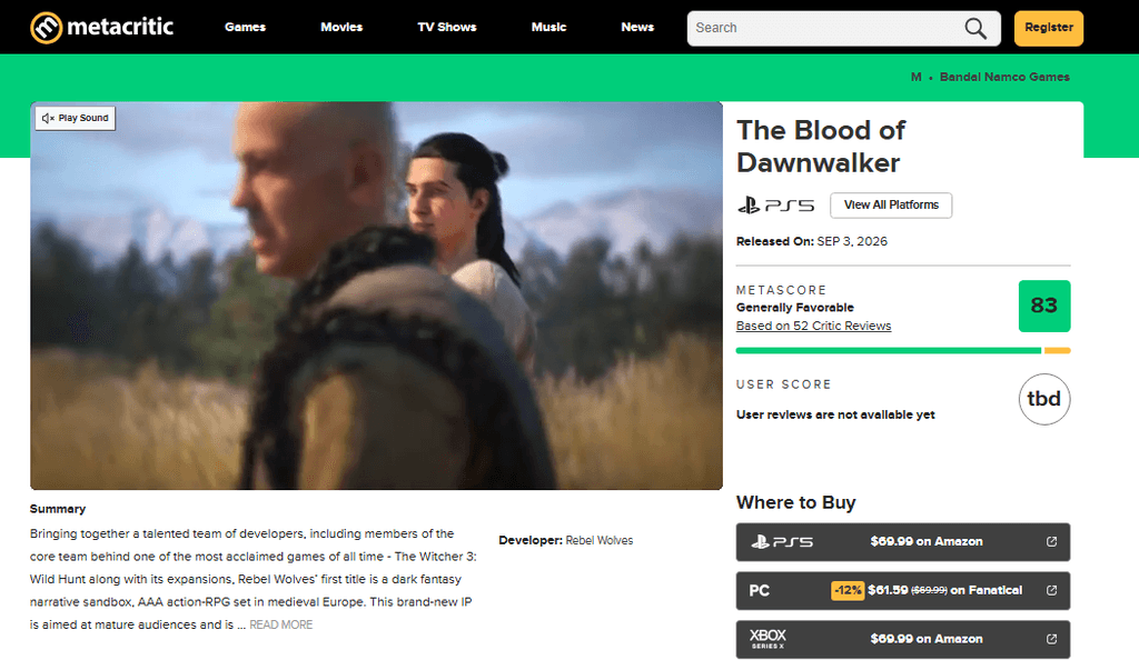 The Blood of Dawnwalker séduit les critiques et décroche un solide 83 sur Metacritic 1 The Blood of Dawnwalker séduit les critiques et décroche un solide 83 sur Metacritic