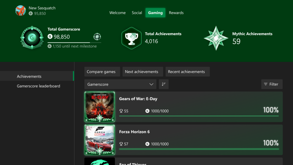 Xbox dévoile sa réponse aux trophées Platine avec les Mythic Achievements 2 Xbox dévoile sa réponse aux trophées Platine avec les Mythic Achievements